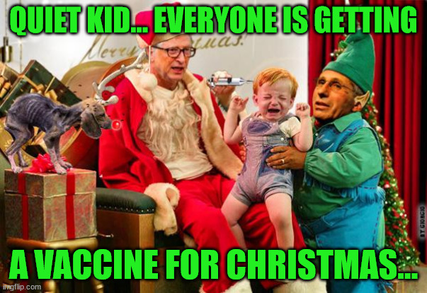 Tis the season for vaccines... Biden recession got rid of Santa... | QUIET KID... EVERYONE IS GETTING; A VACCINE FOR CHRISTMAS... | image tagged in bill gates loves vaccines,dr evil | made w/ Imgflip meme maker