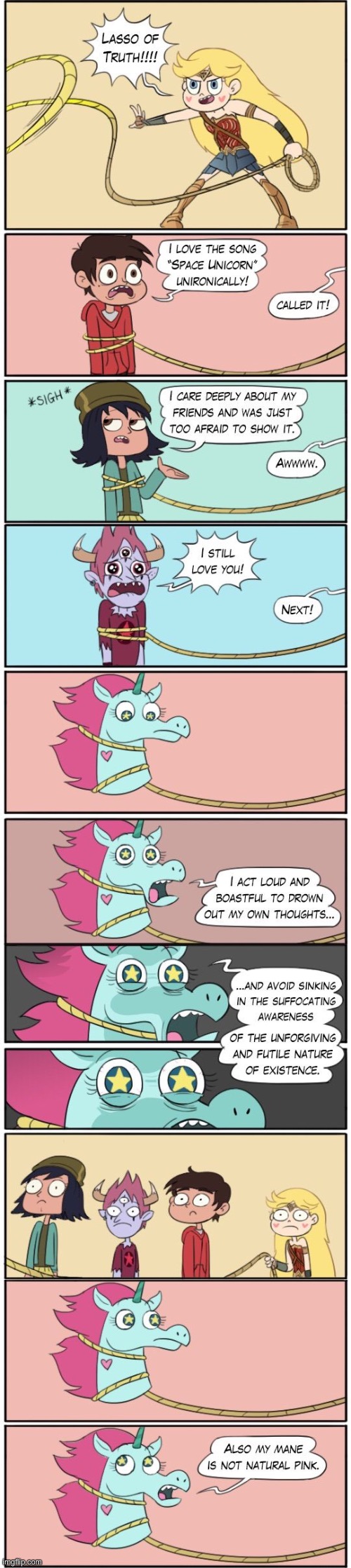 MorningMark - The Lasso of Truth | image tagged in morningmark,comics,wonder woman,svtfoe,memes,star vs the forces of evil | made w/ Imgflip meme maker