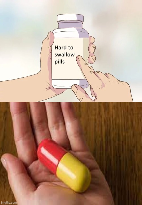 no chewing | image tagged in hard to swallow pills | made w/ Imgflip meme maker