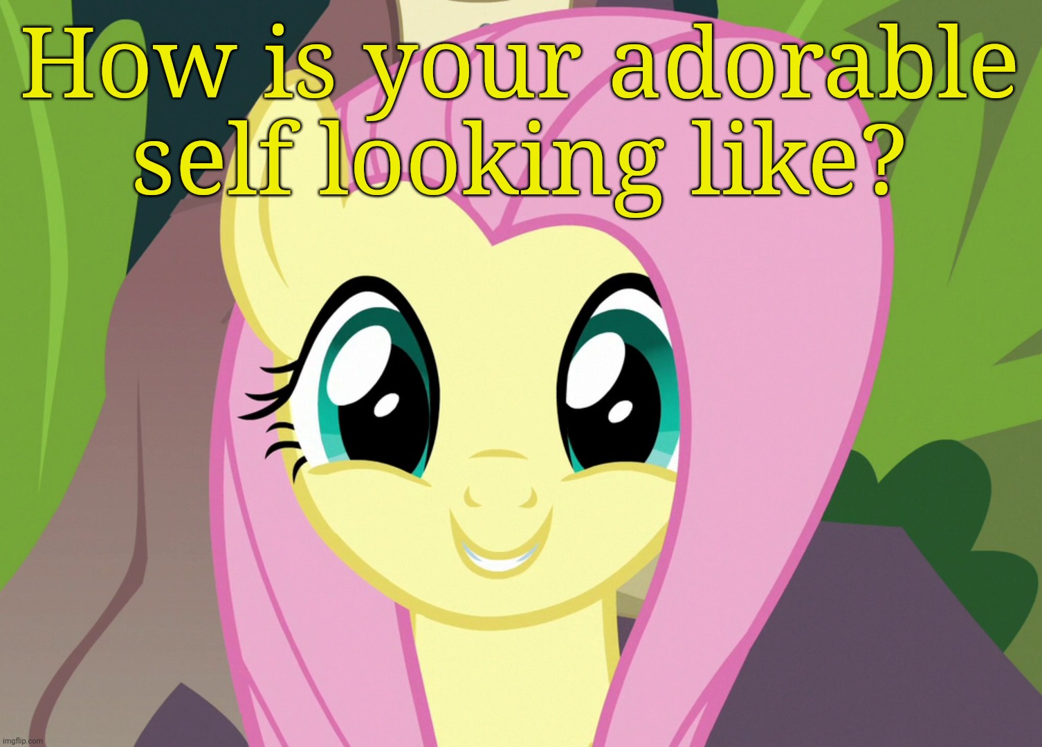 Shyabetes 2 (MLP) | How is your adorable self looking like? | image tagged in shyabetes 2 mlp | made w/ Imgflip meme maker