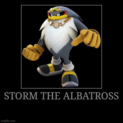 Storm the Albatross | STORM THE ALBATROSS | | image tagged in demotivationals,sonic the hedgehog,storm the albatross | made w/ Imgflip demotivational maker