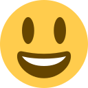 Happy Big eyes emoji Blank Meme Template
