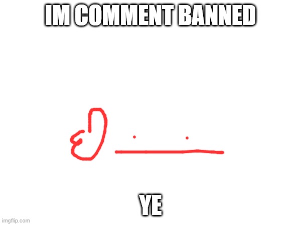 IM COMMENT BANNED; YE | made w/ Imgflip meme maker