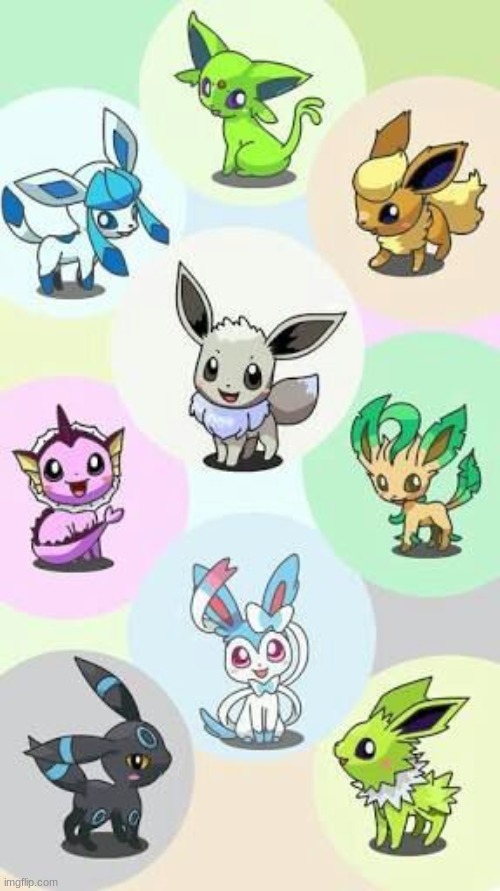 Shiny baby Eeveelutions! | made w/ Imgflip meme maker