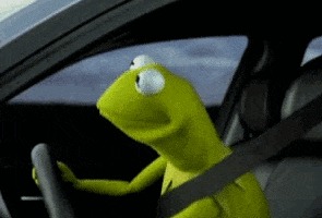 High Quality kermit driving Blank Meme Template