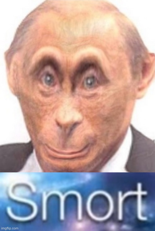 image tagged in banan man putin surprised,meme man smort | made w/ Imgflip meme maker