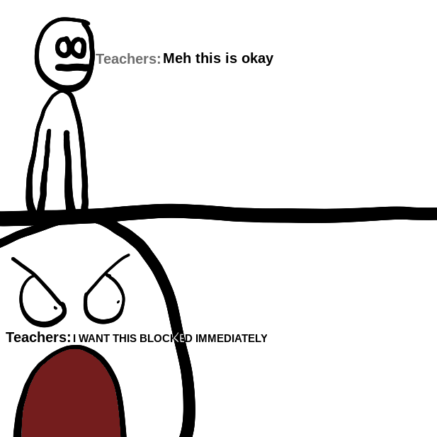 High Quality Teacher's choosing what to block Blank Meme Template