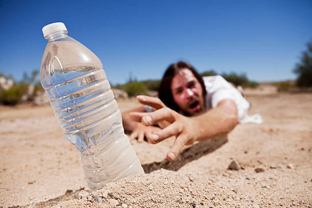 High Quality Man crawling for water Blank Meme Template