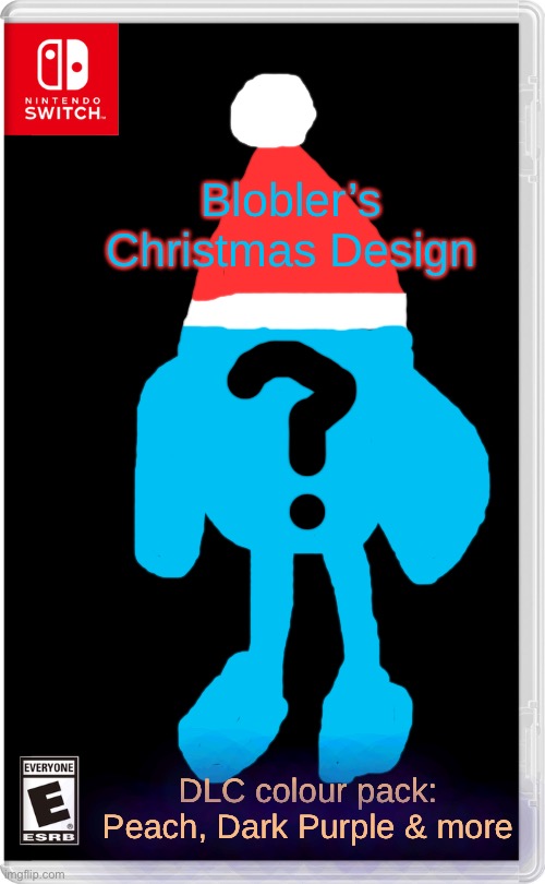 Nintendo Switch | Blobler’s Christmas Design; DLC colour pack: Peach, Dark Purple & more | image tagged in nintendo switch | made w/ Imgflip meme maker