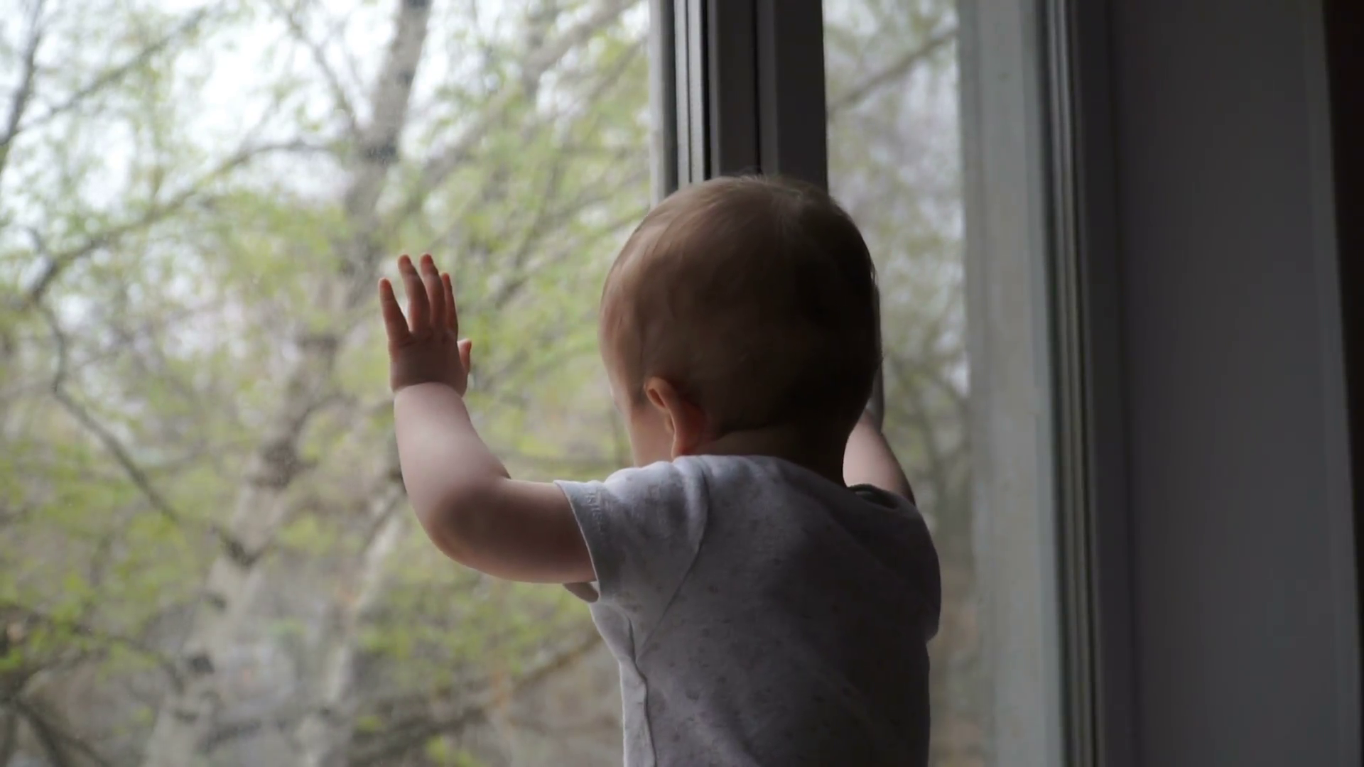 High Quality kid looking out window Blank Meme Template