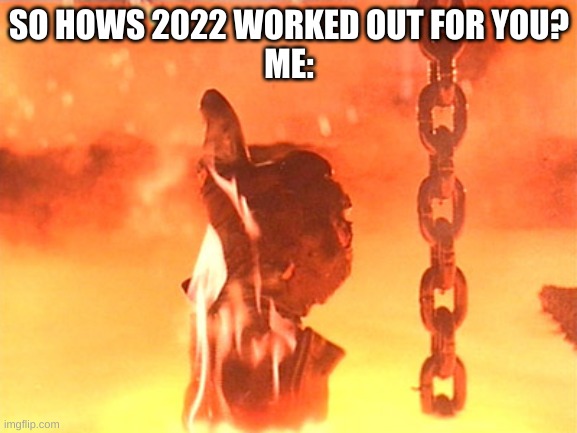 Terminator thumbs up | SO HOWS 2022 WORKED OUT FOR YOU?
ME: | image tagged in terminator thumbs up | made w/ Imgflip meme maker