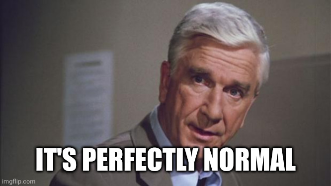police squad | IT'S PERFECTLY NORMAL | image tagged in police squad | made w/ Imgflip meme maker