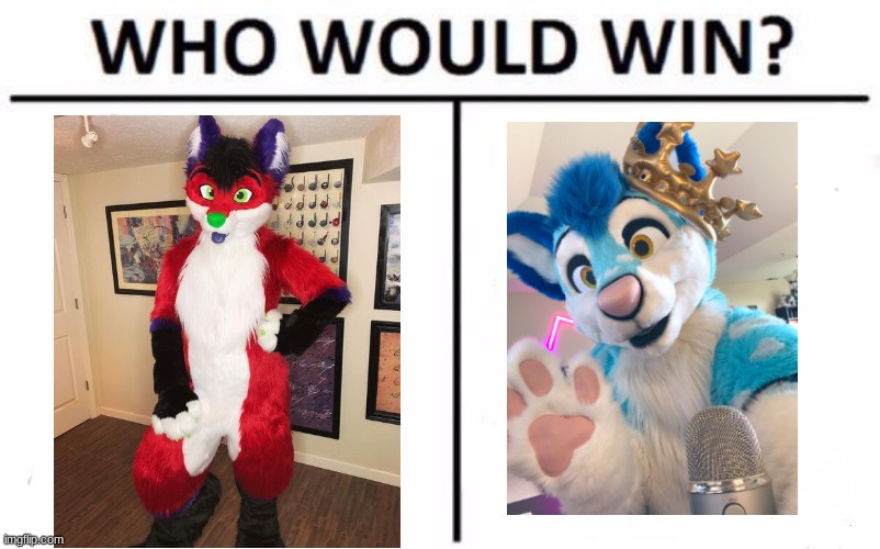 Time to see who would actually win >:) (fursuiters are Majira Strawberry and Fluke Husky) | image tagged in memes,who would win,furry,the furry fandom,fursuit,battle | made w/ Imgflip meme maker