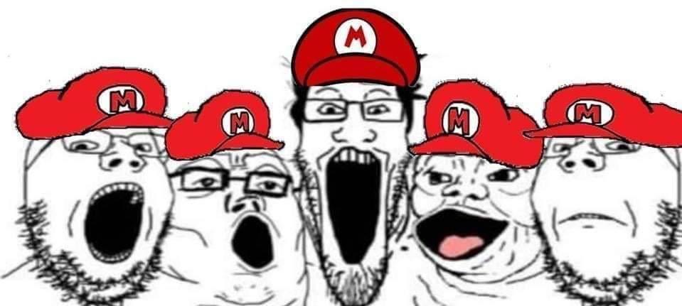 Mario soyjacks Blank Meme Template