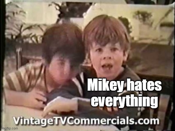 Mikey hates everything | made w/ Imgflip meme maker