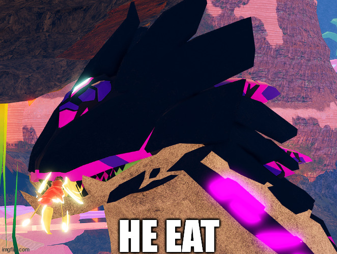 HE EAT | image tagged in roblox | made w/ Imgflip meme maker