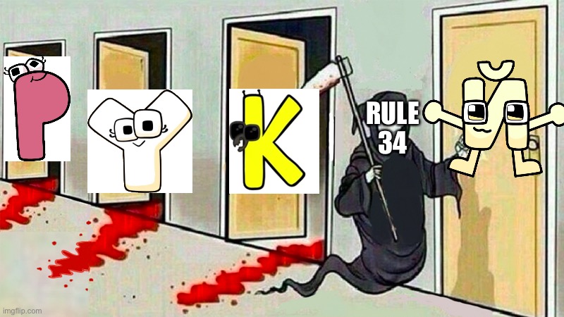 death knocking at the door | RULE 34 | image tagged in death knocking at the door | made w/ Imgflip meme maker