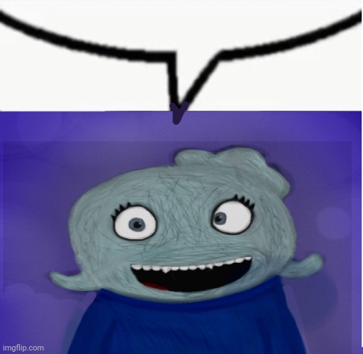 person above is blue (real) | image tagged in blue speech bubble | made w/ Imgflip meme maker