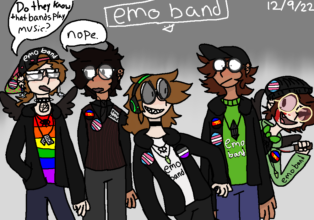The emo band Blank Meme Template