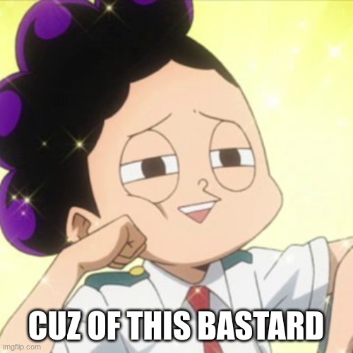 awkward Mineta | CUZ OF THIS BASTARD | image tagged in awkward mineta | made w/ Imgflip meme maker