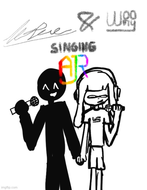 Astral and Woomy Singing AJR | image tagged in fanart | made w/ Imgflip meme maker