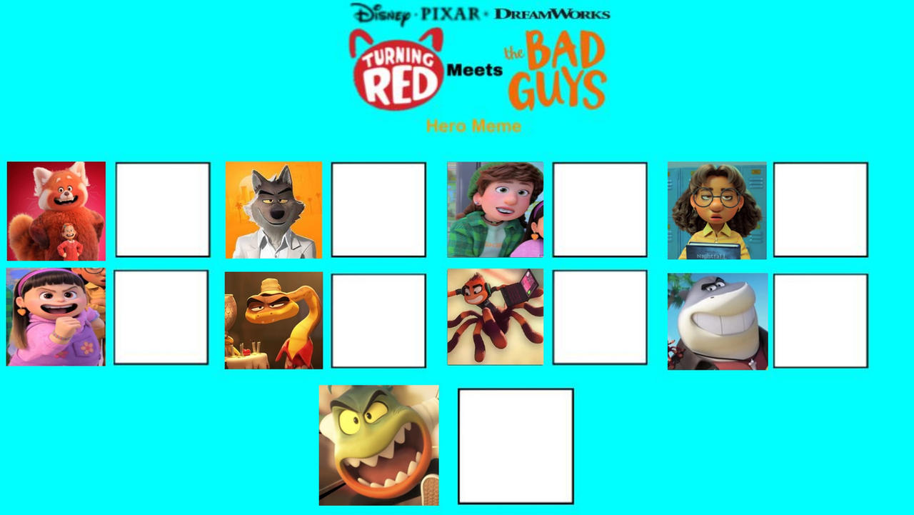 High Quality Turning Red Bad Guys Blank Meme Template