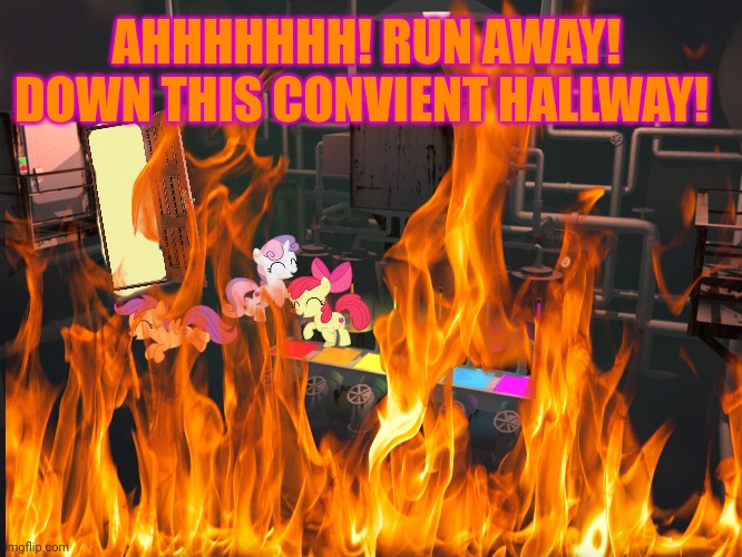 AHHHHHHH! RUN AWAY! DOWN THIS CONVIENT HALLWAY! | made w/ Imgflip meme maker