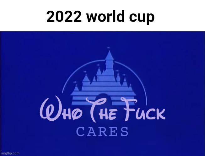 Literally | 2022 world cup | image tagged in disney who cares | made w/ Imgflip meme maker