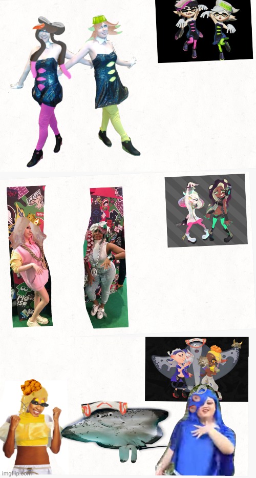 Comment if splatoon | image tagged in splatoon,pearl,marina,big man,frye,shiver | made w/ Imgflip meme maker