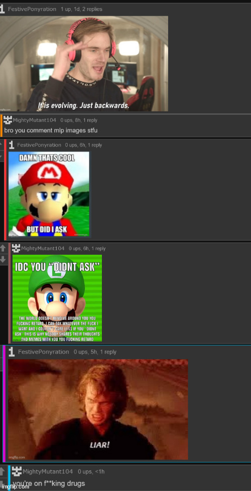 found this (i hate but like ponyration, he did give me owner in the htf stream so i'm kinda glad) | made w/ Imgflip meme maker
