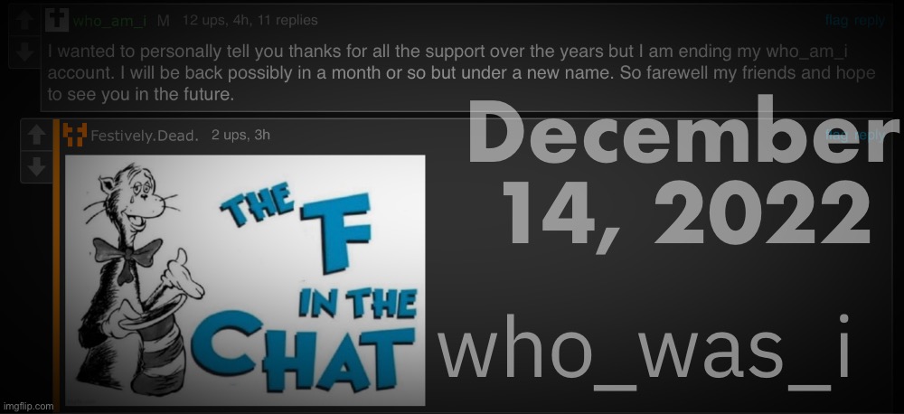 we had quite the fun, but at what cost..? | December 14, 2022; who_was_i | made w/ Imgflip meme maker