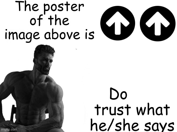 the poster above is CHAD not TRASH | image tagged in the poster above is trash | made w/ Imgflip meme maker