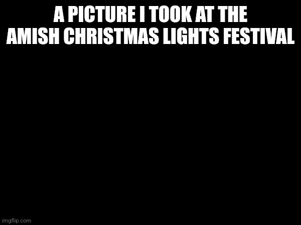 No offense to any Amish people out there | A PICTURE I TOOK AT THE AMISH CHRISTMAS LIGHTS FESTIVAL | image tagged in christmas lights,amish,christmas | made w/ Imgflip meme maker