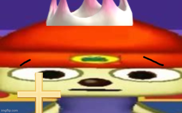 Unsettled Parappa | image tagged in unsettled parappa | made w/ Imgflip meme maker