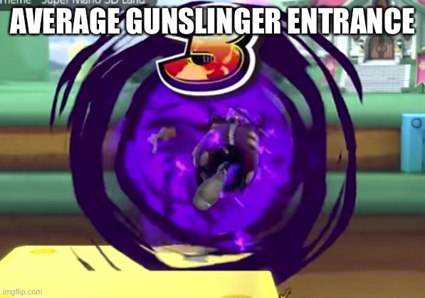 eggman emerging from the void | AVERAGE GUNSLINGER ENTRANCE | image tagged in eggman emerging from the void | made w/ Imgflip meme maker
