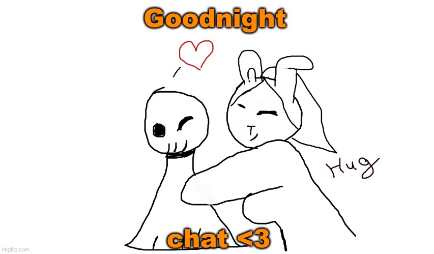 coco bun and frowner | Goodnight; chat <3 | image tagged in coco bun and frowner | made w/ Imgflip meme maker