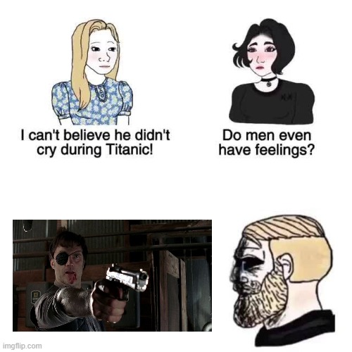This hits again? | image tagged in i can't believe he didn't cry during titanic,the walking dead | made w/ Imgflip meme maker