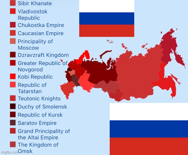 New Russian Republic, I’ll also make a world version | image tagged in the,kingdom,of,omsk | made w/ Imgflip meme maker