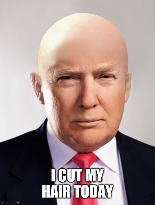 President Trump's Big Announcement; December 15th | I CUT MY HAIR TODAY | image tagged in trump luthor,superhero,lost hippie,didjanotiice | made w/ Imgflip meme maker
