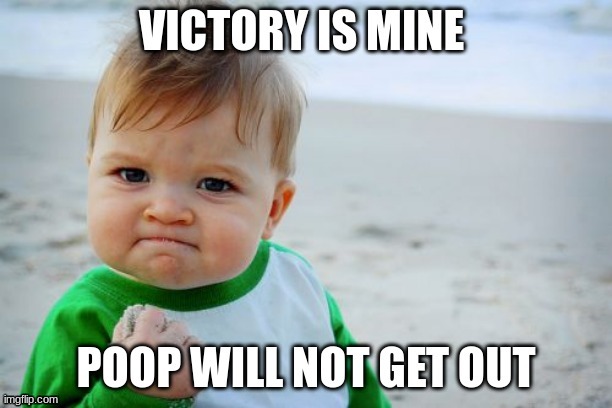 A baby's victory | image tagged in amazing | made w/ Imgflip meme maker