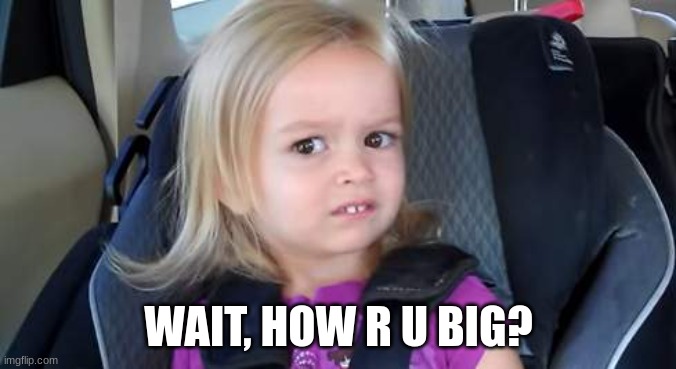 A child's question | WAIT, HOW R U BIG? | made w/ Imgflip meme maker