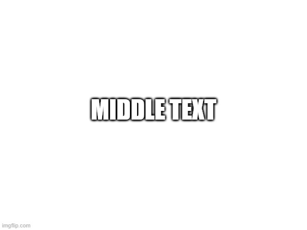 middle text | MIDDLE TEXT | image tagged in text | made w/ Imgflip meme maker