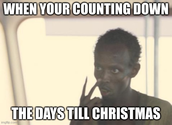 I'm The Captain Now Meme | WHEN YOUR COUNTING DOWN; THE DAYS TILL CHRISTMAS | image tagged in memes,i'm the captain now | made w/ Imgflip meme maker