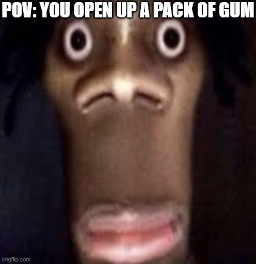 Quandale dingle | POV: YOU OPEN UP A PACK OF GUM | image tagged in quandale dingle | made w/ Imgflip meme maker