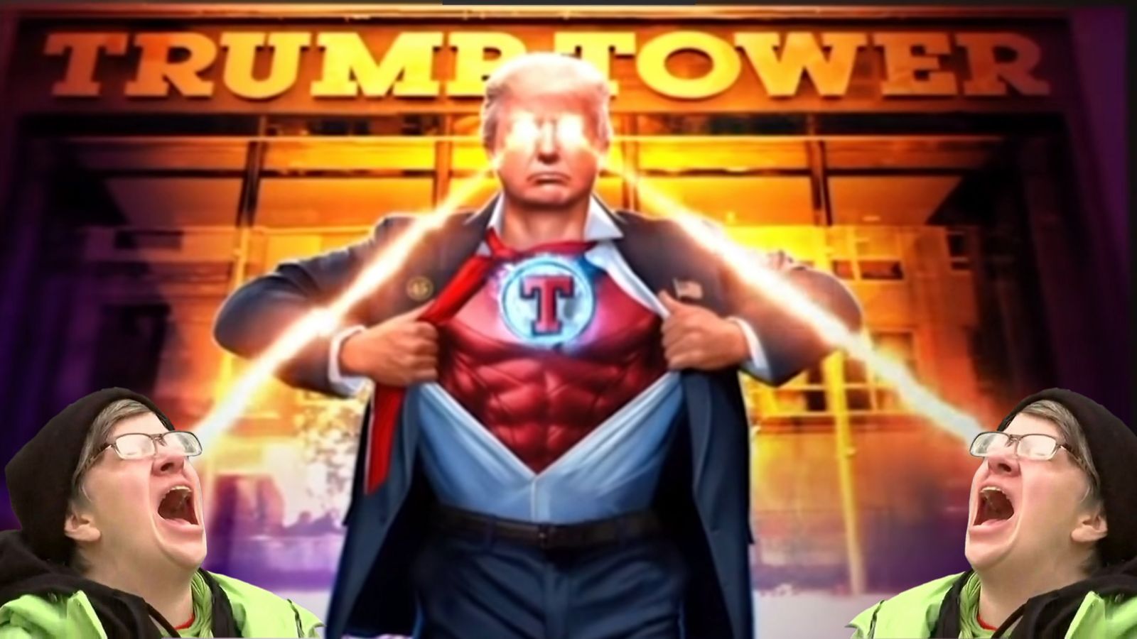 TrumpSuperHero Blank Meme Template