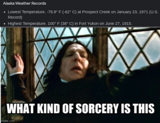 Alaska, u good?!?! | image tagged in what kind of sorcery is this,alaska,cold weather,hot weather,wtf | made w/ Imgflip meme maker