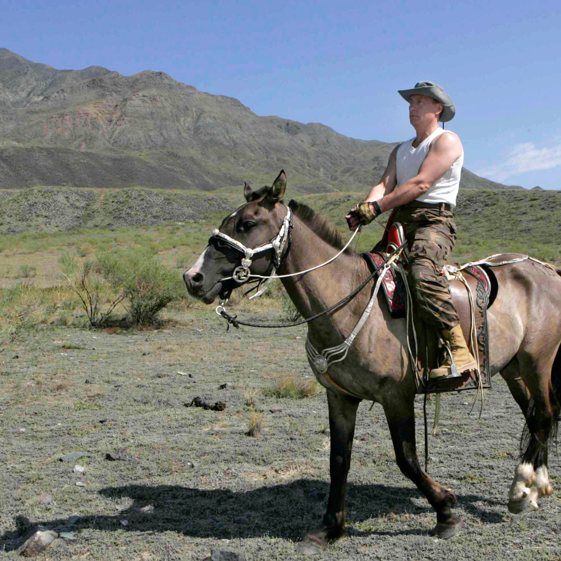 High Quality Emperor Putin rides to victory Blank Meme Template