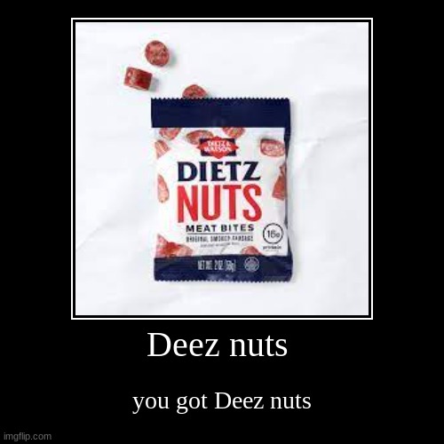 deez nuts | image tagged in funny,demotivationals | made w/ Imgflip demotivational maker