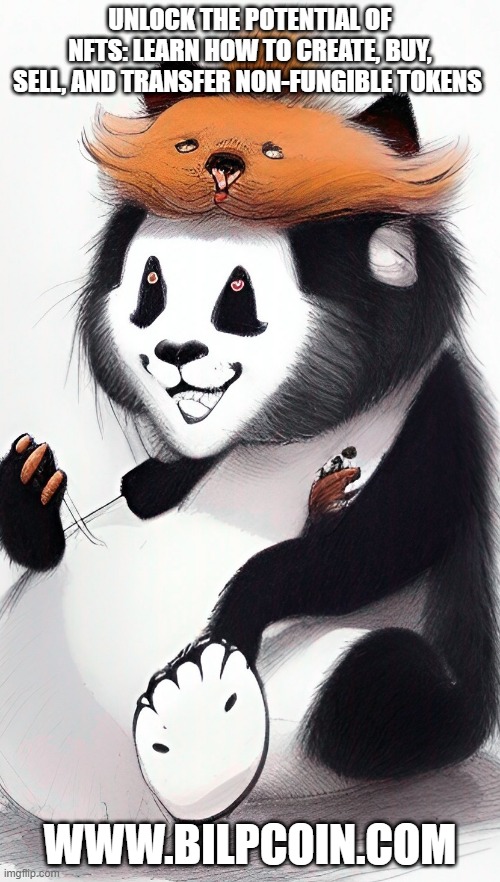 UNLOCK THE POTENTIAL OF NFTS: LEARN HOW TO CREATE, BUY, SELL, AND TRANSFER NON-FUNGIBLE TOKENS; WWW.BILPCOIN.COM | made w/ Imgflip meme maker