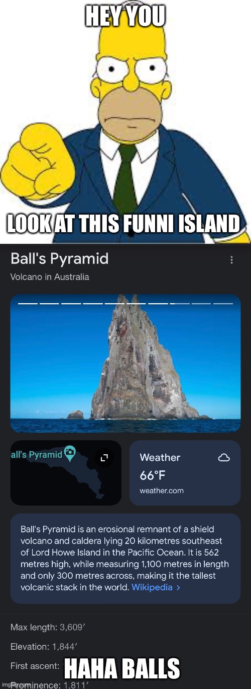 Funni | HEY YOU; LOOK AT THIS FUNNI ISLAND; HAHA BALLS | image tagged in hey you,funni,balls | made w/ Imgflip meme maker
